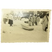 Фрицы в зимнем камуфляже в феврале 42-го на территории СССР